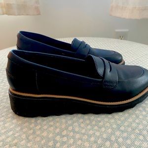 Clark collection black loafers